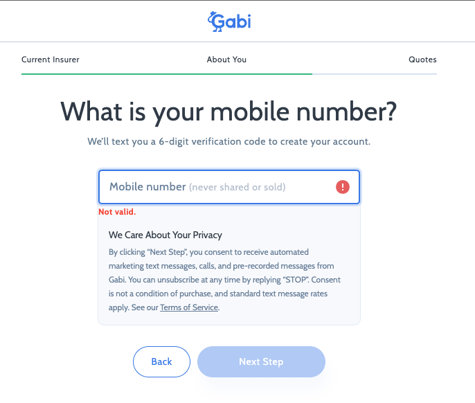 Gabi’s privacy policy in regard to their users’ data