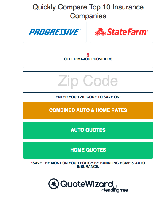 form to enter your zip code